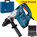 BOSCH GBH 4-32 DFR Ciocan rotopercutor SDS-plus 900 W, 4.2 J +  Set mixt 11 accesorii SDS-PLUS