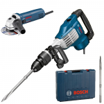 BOSCH GSH 11 VC Ciocan demolator SDS-max 1.700 W, 23 J + GWS 850 CE Polizor unghiular cu regulator