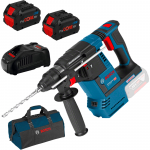 BOSCH GBH 18V-26 Ciocan rotopercutor brushless cu 2 acumulatori Li-Ion, 18V, 8Ah, 2.6J + Incarcator rapid + Geanta textil