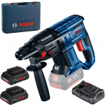 BOSCH GBH 180-LI (SOLO) Ciocan rotopercutor Li-Ion, 1.7J + Valiza +  Set 2 acumulatori 4Ah ProCore + Incarcator dublu Li-Ion de 3Ah GAX 18V-30, 12V-18V + port USB