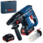 BOSCH GBH 180-LI Ciocan rotopercutor cu 2 acumulatori Li-Ion 4Ah, 1.7J + Valiza + Recipient colector praf