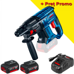 BOSCH GBH 180-LI (SOLO) Ciocan rotopercutor brushless Li-Ion, 2J +  SET PRO-MIX - Incarcator GAL1880CV + 2 acu 18V, 5Ah