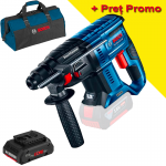 BOSCH GBH 180-LI (SOLO) Ciocan rotopercutor brushless Li-Ion, 2J +  Acumulator 4Ah ProCore (Fara incarcator!) + Geanta textil mediu