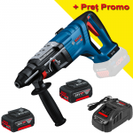 BOSCH GBH 18V-28 DC (SOLO) Ciocan rotopercutor brushless, Li-Ion, 3.4J +  SET PRO-MIX - Incarcator GAL1880CV + 2 acu 18V, 5Ah