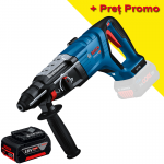 BOSCH GBH 18V-28 DC (SOLO) Ciocan rotopercutor brushless, Li-Ion, 3.4J +  Acumulator 5Ah CoolPack (Fara incarcator!)