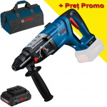 BOSCH GBH 18V-28 DC (SOLO) Ciocan rotopercutor brushless, Li-Ion, 3.4J +  Acumulator 4Ah ProCore (Fara incarcator!) + Geanta textil mediu