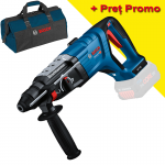 BOSCH GBH 18V-28 DC (SOLO) Ciocan rotopercutor brushless, Li-Ion, 3.4J, fara acumulator in set + Geanta textil mediu