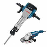 BOSCH GSH 27 VC Ciocan demolator 2000 W, 62 J + GWS 20-230 H Polizor unghiular