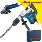 BOSCH GBH 5-40 DCE Ciocan rotopercutor SDS-max 1150 W, 8.8 J + GWS 9-125 Polizor unghiular 900 W, diametru disc 125