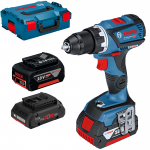 BOSCH GSR 18V-60 C Masina de gaurit si insurubat brushless cu 3 acumulatori Li-Ion, doua de 6Ah si unul de 4Ah ProCore, 60Nm + L-BOXX