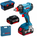 BOSCH GDX 180-LI Masina de insurubat cu impact, cu 2 acumulatori Li-Ion, 3Ah, 180Nm + Cutie Toolbox PRO