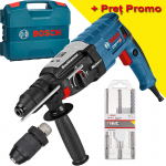 BOSCH GBH 2-28 F Ciocan rotopercutor SDS-plus 880 W, 3.2 J + Set 3 burghie