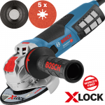 BOSCH GWX 19-125 S Polizor unghiular 1900 W, diametru disc 125 cu X-LOCK + Accesorii