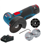 BOSCH GWS 12V-76 Polizor unghiular brushless, cu 1 acumulator Li-Ion, 2Ah + incarcator GAL12V-40