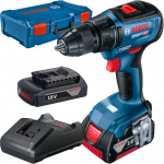 BOSCH GSR 18V-50 Masina de gaurit si insurubat brushless, Li-Ion, 50Nm + 1 acumulator 2Ah + 1 acumulator 5Ah + XL-BOXX