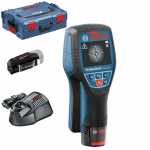 BOSCH D-tect 120 + GAA 12V Detector de metale cu 1 acu de 1.5Ah si unul de 2Ah + L-BOXX + Adaptor USB