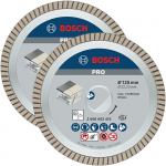 BOSCH  Set 2 discuri diamantate gresie 125 BEST EXTRACLEAN TURBO