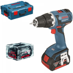 BOSCH GSR 18 V-EC Masina de gaurit si insurubat brushless, cu 2 acumulatori Li-Ion, 5Ah, 50Nm + L-BOXX