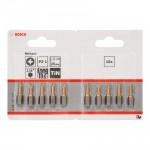 BOSCH  Set 10 biti Max Grip 25 mm, PZ1