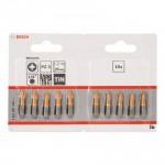 BOSCH  Set 10 biti Max Grip 25 mm, PZ3