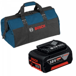 BOSCH GBA18V Acumulator Li-Ion, 18V, 5Ah CoolPack + Geanta textil Bosch (l:45cm)