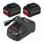 BOSCH ProCORE 18V + GAL1880CV Set 2 acumulatori Li-Ion, 18V, 5.5Ah + Incarcator rapid de 8Ah