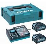 MAKITA  Kit acumulatori Li-Ion, 40V XGT, 2.5Ah (MAKPAC + DC40RA + BL4025x2)