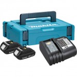 MAKITA  Kit 2 acumulatori Li-Ion, 18V LXT, 1.5Ah (MAKPAC1 + BL1815Nx2 + DC18RC)