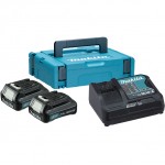 MAKITA  Kit acumulatori Li-Ion,10.8V CXT, 1.5Ah (MAKPAC1 + BL1015x2 + DC10SA)