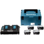 MAKITA  Kit acumulatori LXT 18 V, 3 Ah (MAKPAC + BL1830x4 + DC18RD)