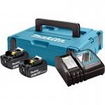 MAKITA  Kit 2 acumulatori Li-Ion, 18V LXT, 3Ah (MAKPAC1 + BL1830x2 + DC18RC)