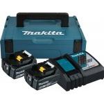 MAKITA  Kit 2 acumulatori Li-Ion, 18V LXT, 6Ah (MAKPAC1 + BL1860Bx2 + DC18RC)