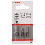 BOSCH  Set 3 biti Extra Hard 25 mm, LS 0.5x4 mm