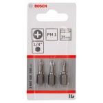 BOSCH  Set 3 biti Extra Hard 49 mm, PH1