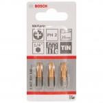 BOSCH  Set 3 biti Max Grip 25 mm, PH2