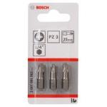 BOSCH  Set 3 biti Extra Hard 25 mm, PZ3