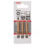 BOSCH  Set 3 biti Max Grip 49 mm, PZ2