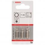 BOSCH  Set 3 biti Extra Hard 25 mm, T20