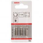 BOSCH  Set 3 biti Extra Hard 25 mm, T30