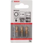 BOSCH  Set 3 biti Max Grip 25 mm, T20