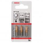 BOSCH  Set 3 biti Max Grip 25 mm, T25