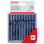 BOSCH  Set 10 panze lemn/plastic