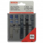 BOSCH  Set 10 panze lemn/metal