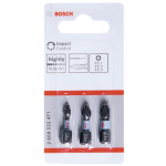 BOSCH  Set 3 biti Impact Control 25 mm, PZ1, PZ2, PZ3