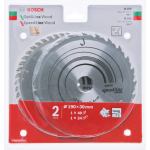 BOSCH  Set 2 discuri (Disc Optiline Wood 190x30x48T + Disc Speedline Wood 190x30x24T)