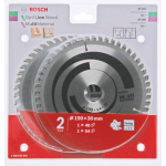 BOSCH  Set 2 discuri (Disc Optiline Wood 190x30x48T + Disc Multimaterial 190x30x54T)