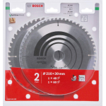 BOSCH  Set 2 dicuri (Disc Optiline Wood 216x30x48T + Disc Optiline Wood 216x30x60T)