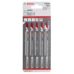 BOSCH T302H Set 5 panze Clean for PVC 132 mm