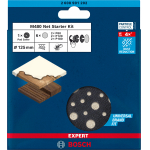 BOSCH  Set 6 foi EXPERT (slefuire fara praf) 125 mm, mixt + Protectie taler