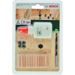 BOSCH  Set 25 de dibluri 6 mm + 4 marcatoare + opritor + burghiu lemn 6 mm